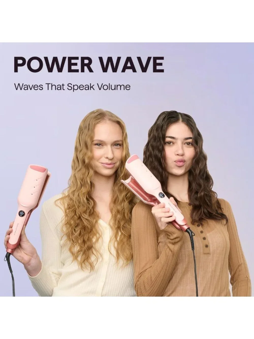 Ionic Hair Waver & Crimper for Beach Waves | Less Heat Damage, Frizz Control